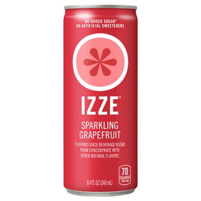 Izze Juice Beverage Sparkling Grapefruit - 8.4 Fl. Oz.