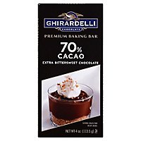 Ghirardelli Extra Bittersweet 70% Cacao Chocolate Premium Baking Bar - 4 Oz - Image 1