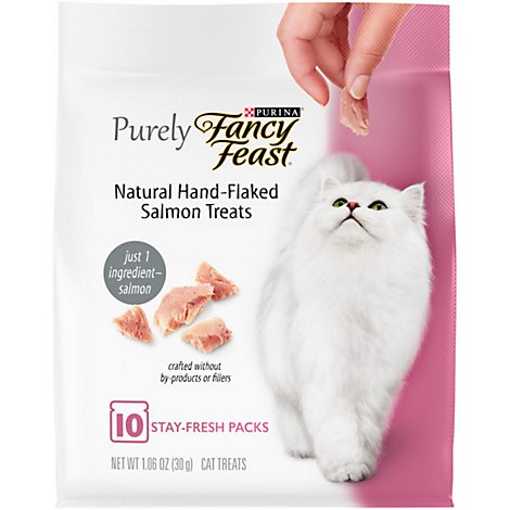 Fancy Feast Cat Treats Purely Salmon - 10-1.06 Oz