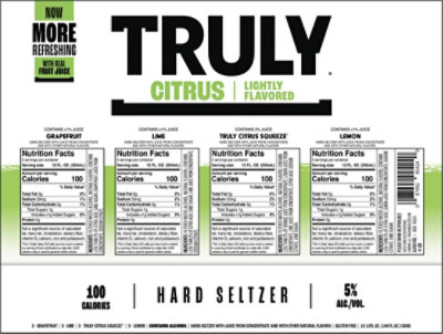 Truly Hard Seltzer Spiked And Sparkling Water Citrus Variety 5% ABV Slim Cans - 12-12 Fl. Oz. - Image 5