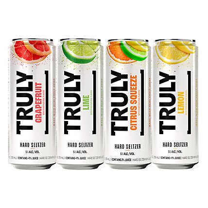 Truly Hard Seltzer Spiked & Sparkling Water Citrus Variety 5% ABV Slim Cans - 12-12 Fl. Oz. - Image 2