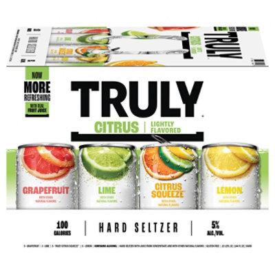 Truly Hard Seltzer Spiked And Sparkling Water Citrus Variety 5% ABV Slim Cans - 12-12 Fl. Oz. - Image 3