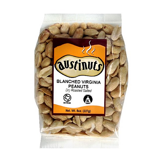 Austinuts Peanut Va Blanced D/R Salted Prepacked - 8 Oz