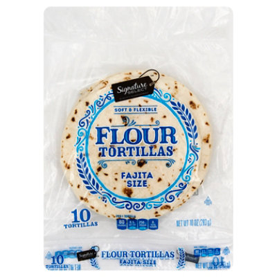 Signature SELECT Fajita Flour Tortillas Size 10 Count - 10 Oz - Image 1