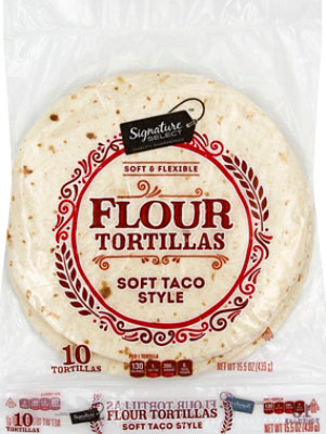 Signature SELECT  Soft Taco Style Flour Tortillas 10 Count - 15.5 Oz - Image 2