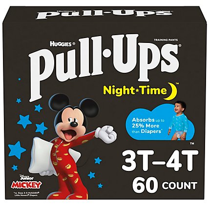 Pull-Ups Boys' Night-Time Potty 3T-4T Training Pants - 60 Count - Image 1