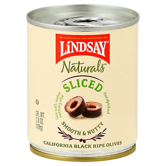 Lindsay Naturals Olives Sliced - 3.8 Oz