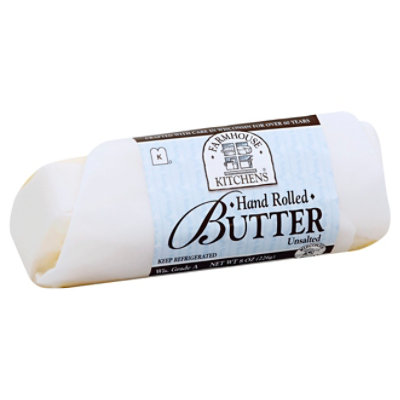 Farmhouse Kitchens Butter Hand Rolled Unsalted - 8 Oz
