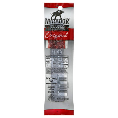 Matador The Tender Snack Strip Beef & Pork Original - 0.8 Oz