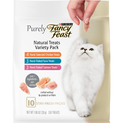 Fancy Feast Cat Treats Purely Variety Pack - 10-1.06 Oz - Image 1