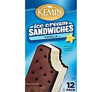 Kemps Vanilla Ice Cream Sandwiches - 12 Count