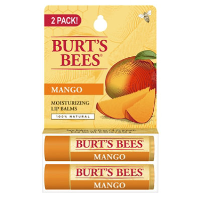 Burt's Bees Mango Lip Balm 2 Pack - 0.15 Oz - Image 1