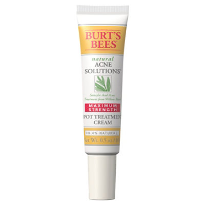 Burts Bees Natural Acne Solutions Spot Treatment Cream Maximum Strength - 0.5 Oz