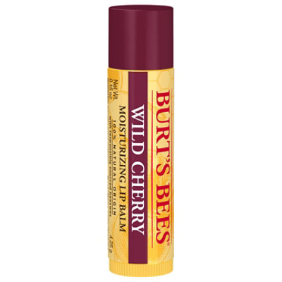 Burts Bees Lip Balm Moisturizing Wild Cherry - 0.15 Oz