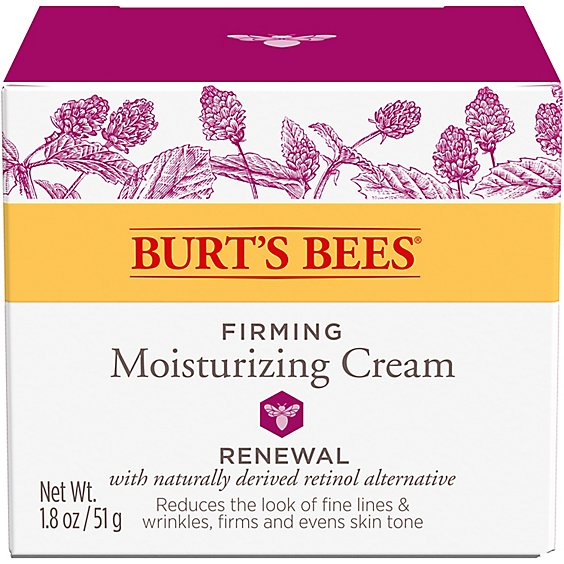 Burt's Bees Renewal Firming Moisturizing Cream With Natural Retinol Alternative - 1.8 Oz
