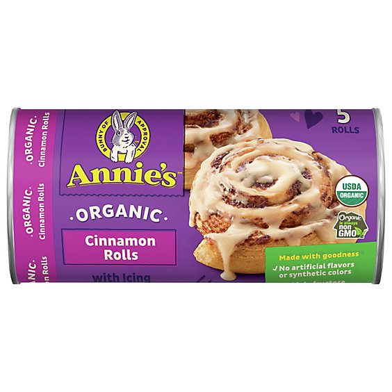 Annies Homegrown Rolls Cinnamon Organic with Icing - 17.5 Oz