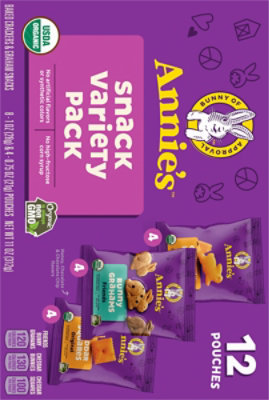 Annies Homegrown Snack Time Baked Snack Crackers & Graham Snack Variety Pack- 12-11 Oz - Image 5