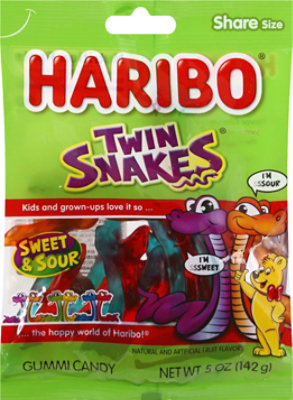 Haribo Gummi Candy Twin Snakes Sweet & Sour - 5 Oz - Image 2