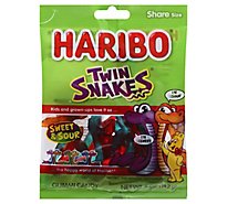 Haribo Gummi Candy Twin Snakes Sweet & Sour - 5 Oz