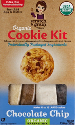 Scratch & Grain Baking Kit Cookie Organic Chocolate Chip - 13.6 Oz - Image 2