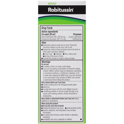 Robitussin DM Cough Relief Nightime Maximum Strength Adult - 4 Fl. Oz. - Image 4