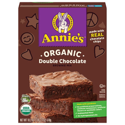 Annies Homegrown Brownie Mix Organic Double Chocolate - 18.3 Oz