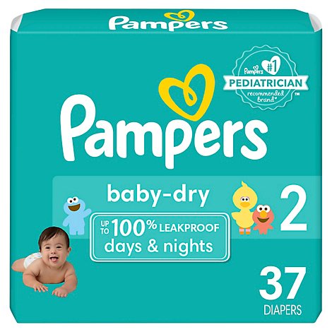 Pampers Baby Dry Diapers Size 2 - 37 Count