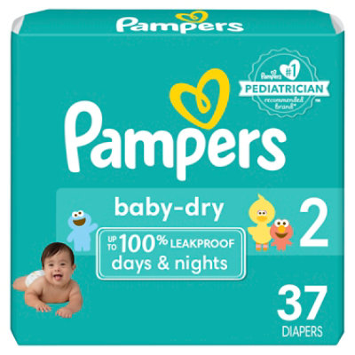Aan het leren veel plezier Bijdrage Pampers Baby Dry Diapers Size 2 - 37 Count - Safeway