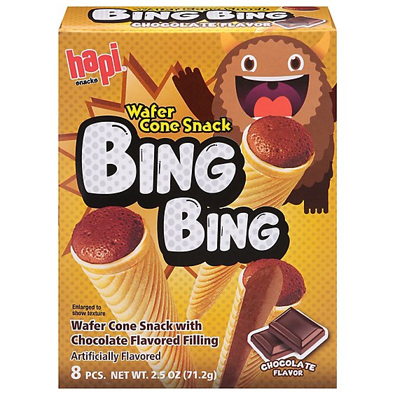 Hapi Bing Bing Cone Snack Chocolate - 2.5 Oz