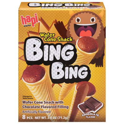Hapi Bing Bing Cone Snack Chocolate - 2.5 Oz