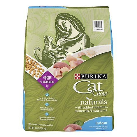Cat Chow Cat Food Dry Naturals Chicken & Turkey - 13 Lb