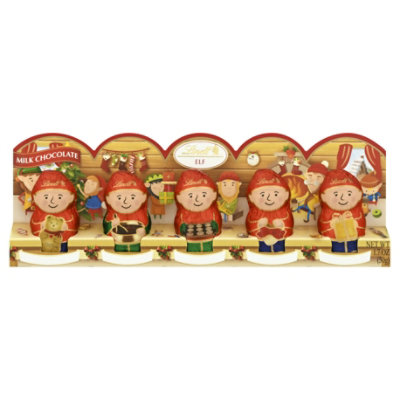 Lindt Milk Chocolate Mini Elf Sleeve 5 Count - 1.7 Oz