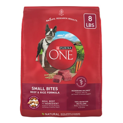 Purina ONE Small Bites Beef & Rice Dry Dog Food - 8 Lbs - Image 1