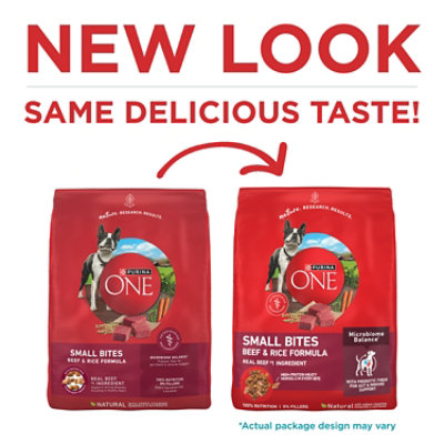 Purina ONE Small Bites Beef & Rice Dry Dog Food - 8 Lbs - Image 2