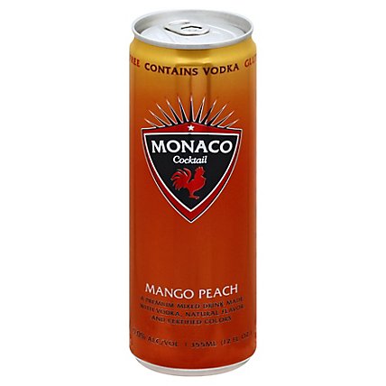 Monaco Mango Peach Wine - 12 Fl. Oz. - Image 1