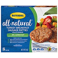 Butterball All Natural Sausage Turkey Breakfast Patties - 8 Oz - Image 1