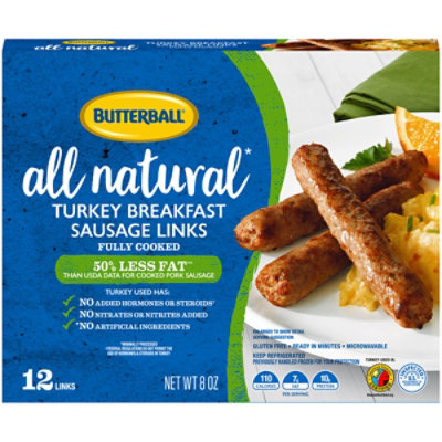 Butterball All Natural Sausage Turkey Breakfast Links - 8 Oz - Image 3