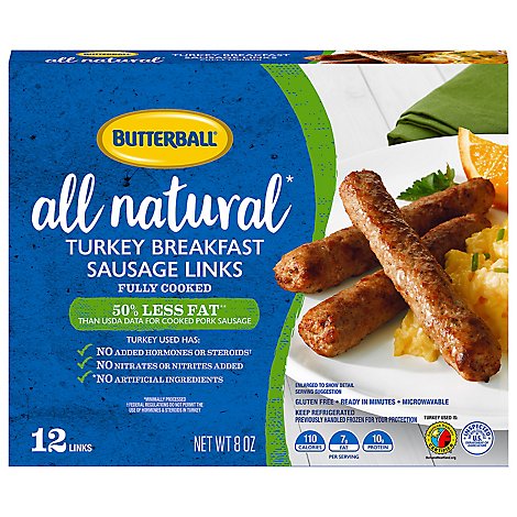 Butterball All Natural Sausage Turkey Breakfast Links - 8 Oz