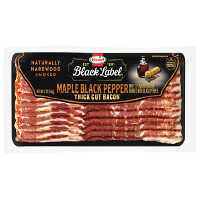 Hormel Premium Black Label Bacon Maple & Black Pepper - 12 Oz - Image 1