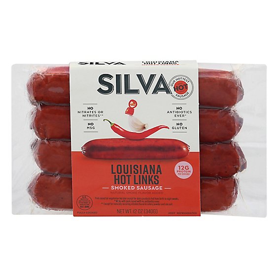 Silva All Natural Abf Hot Link Sausage - 12 Oz