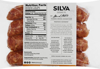 Silva All Natural Abf Bourbon Bacon & Black Pepper Sausage - 12 Oz - Image 5