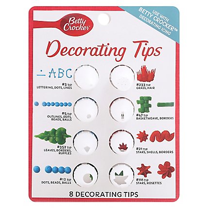 Betty Crocker Decorating Tips - 8 Count - Image 1