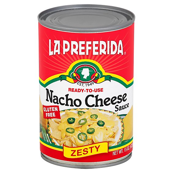 La Preferida Sauce Ready-To-Use Nacho Cheese Zesty Can - 15 Oz