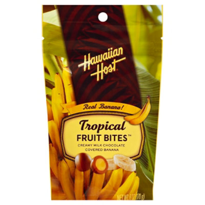 Hawaiian Host Fruit Bites Tropical Milk Chocolates Covered Banana - 6 Oz