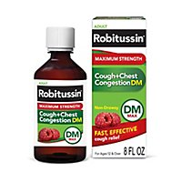 Robitussin DM Cough+Chest Congestion Relief Maximum Strength Adult - 8 Fl. Oz. - Image 2