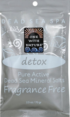 One With Nature Bath Salt Detox Frag Free - 2.5 Oz - Image 1