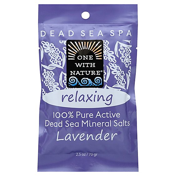 One With Nature Salt Bath Relax Lavender - 2.5 Oz
