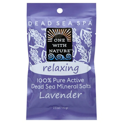 One With Nature Salt Bath Relax Lavender - 2.5 Oz - Image 1