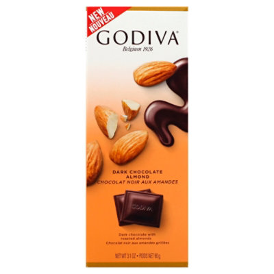 Godiva Chocolate Dark Chocolate Almond - 3.1 Oz - Image 1