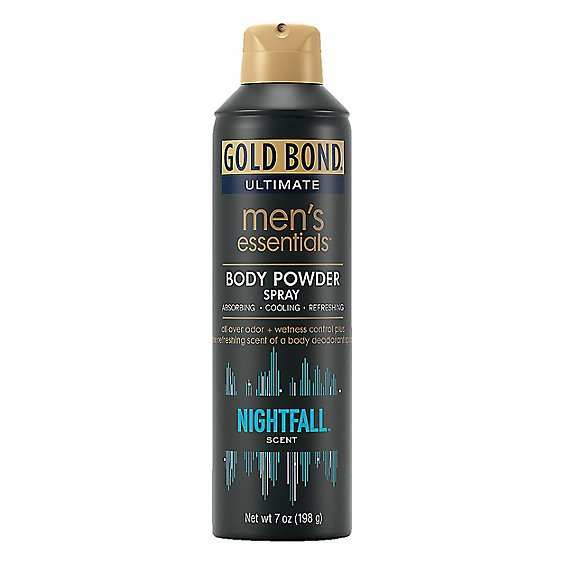 Gold Bond Ultimate Mens Essentials Spray Body Powder Nightfall Scent - 7 Oz